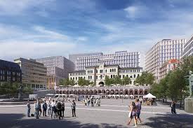Høyblokka har fått tilbake sin opprinnelige høyde. Planene For Regjeringskvartalet Staten Vil Splitte Youngstorget I To Dagsavisen