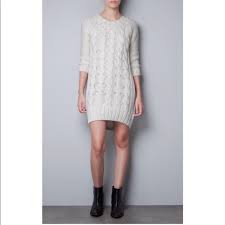 Enjoy climate conscious ✈ delivery & free returns now, with over 100.000 designer styles to discover online. Zara Dresses Zara Knit Ivory Cable Knit Sweater Dress Poshmark