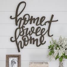 Winston Porter Home Sweet Home Metal Wall Decor Wayfair In 2020 Wall Signs Decor Hanging Wall Decor Metal Signs Decor