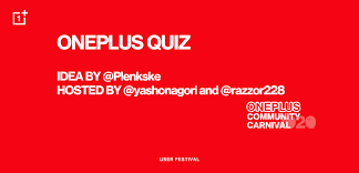 If you know, you know. Ended The Oneplus Quiz Oneplus Community