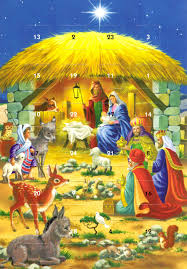 Illustrated christmas tree with frames. Nativity Scene Christmas Cards Novocom Top