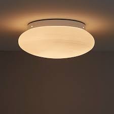 ovalis brushed white ceiling light