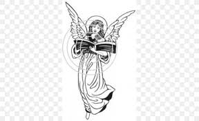 Detailed smile symmetrical guardian angels on white background. Gabriel Guardian Angel Coloring Book Clip Art Png 500x500px Gabriel Angel Angel Of The Lord Annunciation