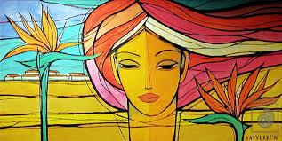 Mujer, aves del paraíso