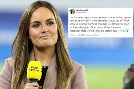 Live scores, results, live on tv and statistics for all leagues and cups across the world. Bbc Presenter Kelly Somers Told To Get Off Final Score And Stick To Women S Football By Sick Troll Who Has Daughter
