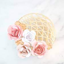 How to make small paper gardenia flowers. Free Rose Paper Flower Template
