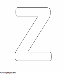 Uppercase letter z coloring page. Z Letter Alphabet Coloring Page