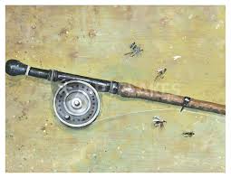 Check spelling or type a new query. Vintage Fly Fishing Gear Painting Art Prints And Posters By Robin Rob Pelton Artflakes Com
