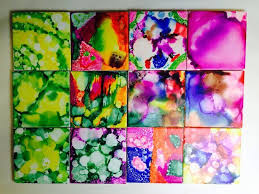 Rainbow Tile Art Coasters Tile Art Projects Rainbow Tile Tile Art