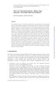 ( rmoyles ) recently went to open the passenger door of my vt and realised it was locked. Pdf The Law S Potential To Break Rather Than Entrench The South China Sea Deadlock