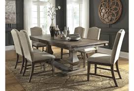 Shop online at furniture.com to find 5 and 7 piece dining room sets under $500. Millennium Johnelle 391277665 7 Pc Dining Room Ext Table And 6 Uph Side Chairs Set Sam Levitz Furniture Dining 7 Or More Piece Sets