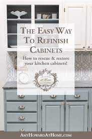 The Easy Way To Refinish Cabinets Refinishing Cabinets Kitchen Cabinets Glass Kitchen Cabinet Doors