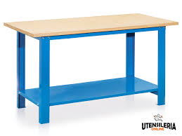 Come costruire un banco da lavoro in legno missionmeltdowncom. Banco Da Lavoro Tecnotelai Con Piano In Legno 1500x750x880mm Bm301b