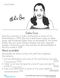 Discover celia cruz famous and rare quotes. Celia Cruz Historical Heroes Worksheet Education Com