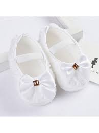 Baby Girls White Christening Shoes Baptism Floral Wedding Shoes Baby Girls Bap Walmart Com