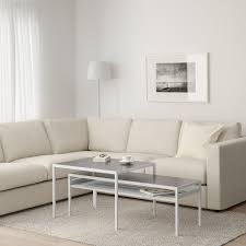 Nyboda Satztisch Wendbare Platten 2er Set Weiss Grau Nesting Tables Table Reversible Top