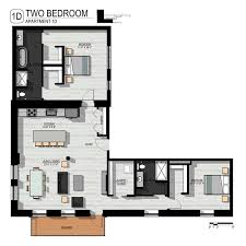 Architects didn't create floor plans with an l shape just because they look good. Floor Plan 1d 213 Broadway Interlace