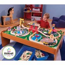 Kidkraft Ride Around Town Train Set W Table Train Set Table Wooden Train Set Kids Train Set