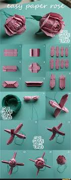 Papercraft deer trophy | diy wall mount. Menos Mal Que Era Facil Papierrose Einfaches Origami Tutorial Rosen Falten