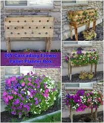 Lightweight, portable, and long lasting, these large planter pots look amazing on a patio or deck. Diy Cascading Flower Pallet Planter Box