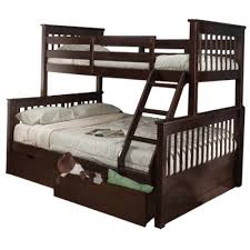Simple model of a full size bunk bed with a twin size bed on top. Mission Twin Over Full Bunk Bed With Trundle Best Buy Canada