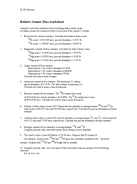 What unit is used for average atomic mass? Average Atomic Mass Worksheet Answers Promotiontablecovers