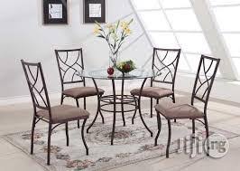 Mini Round Glass Chrome Dining Table And 4 Chairs In Amuwo Odofin Furniture Mcdurch Contracting Limited Jiji Ng
