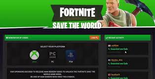 Fortnite redeem codes are just like the promo codes which gives us free rewards by just redemption of a few words code just like the redeem codes in other games like pubg mobile which offers to it,s players to ger free rewards like guns skins, costumes, royal pass, and many more rewards. Fortnite Save The World Redeem Code Daily Fortnite News