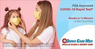 Just like other diagnostic tests, our providers will review your history, current symptoms and perform and examination before ordering a test. Now Available The 15 Minute Covid 19 Rapid Test Quick Med Care