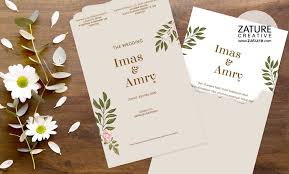 Amplop dengan kustom kop dan form alamat merupakan produk dari pelangi offset kebumen, dengan keterangan bahan, ukuran, minimal order, dan sebagainya untuk memberikan. Undangan Custom Single Hardcover Dengan Amplop Zature Creative