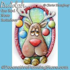 Rudolph The Red Nose Reindeer Ornament Painting Pattern Download Chris Haughey All Epatterns Chy1511ep Red Nosed Reindeer Reindeer Ornaments Rudolph The Red