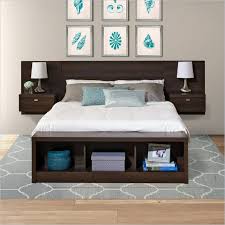 Floating Bed Side Tables Sound Neat Floating Headboard Headboard With Shelves Bedroom Diy