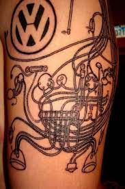 It shows the components of the circuit as simplified shapes, and the power and signal connections between the devices. Volkswagen Wiring Diagram Tattoo The Hubby Would Dig This Vw Tattoo Tattoos Tattoo Designs