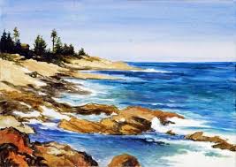 Maine Rocky Coast By Varvara Harmon Beach Painting Landscape Paintings Oil Painting Landscape