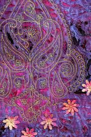 Indian Panel Textile Art By Helen Cowans Jewelry Polki Unusual Diamond Beach Vintage Jewellery Ad Textile Art Fabric Art Art