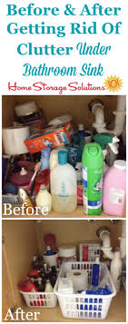 declutter under bathroom sink cabinets