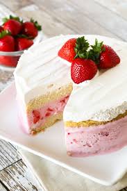Gluten Free Vegan Strawberry Ice Cream Cake Sarah Bakes Gluten Free Recipe Strawberry Layer Cakes Lemon Layer Cakes Strawberry Ice Cream Cake