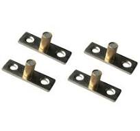 Amazon.com: 4 piezas de guía de rodillos para puerta corrediza de granero,  guía de piso para puerta enrollable ajustable inferior, accesorios para ...
