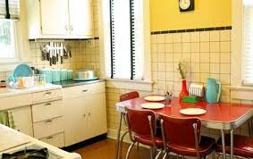 vintage retro kitchen yellow