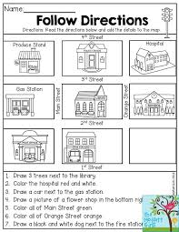 Follow Directions Read The Directions And Add The Details To The Map Fun Activity T Kindergarten Social Studies Teaching Social Studies Map Skills Worksheets
