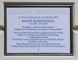 Ihr erfinder hans rosenthal verkörperte eine deutsche tragödie. Hans Rosenthal Wikipedia