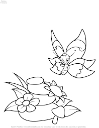 This spring coloring sheet download is free for personal or classroom use, but the copyright credit line must be included. Easy Spring Time Butterfly Coloring Pages For Kids Rainbow Printables