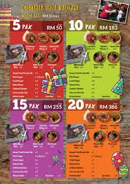 Menu for respective outlets fine print has been changed from valid at subang jaya: New Menu At Naughty Nuri S With Iberico Pork Jia Shin Lee