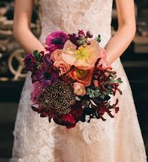 Jewel toned flower arrangements for your friend: Industrial Wedding Inspiration In A Former Factory Green Wedding Shoes