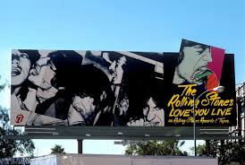 Stones Black And Blue Billboard Amazing Billboards Show When Rockers Ruled The Skies Rock And Roll Billboard Sunset Strip