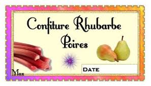 Etiquettes Confitures 1 Etiquette Confiture Confiture Confiture Rhubarbe