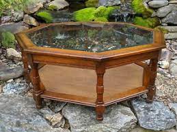 Impress guests with glass coffee table pieces that match your room's design. Mcm Walnut Octagonal Glass Top Cane Bottom Coffee Table 38 41 W X 15 5 H Ebay