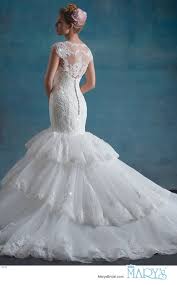 For a bride that is searching for a timeless and glamorous bridal style, meet moonlight collection style j6815. Mary S Bridal Style 6529 Tulle And Re Embroidered Lace Mermaid Bridal Gown With 3 Tiered S Bridal Wedding Dresses Wedding Dresses Unique Bridal Gowns Mermaid