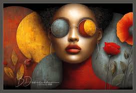 Protecting her eyes from the bright sun she love wearing her glasses