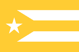 For parade/indoor display flags with a sleeve and gold fringe instead of heading and grommets: Puerto Rico Political Flags Part I